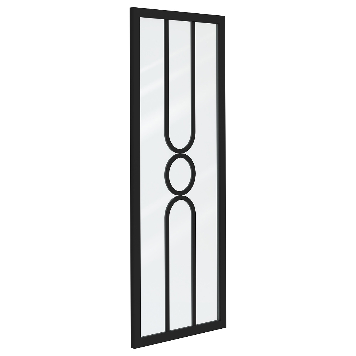 Binnendeur Skantrae SSL 14521 Blank Glas Zwart Gelakt